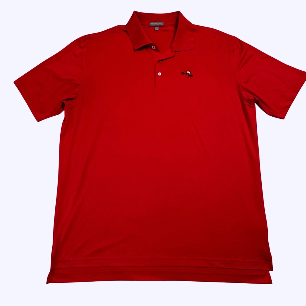 Peter Millar Summer Comfort Red Bay Hill Golf Polo‎ Shirt XXL Great Condition!